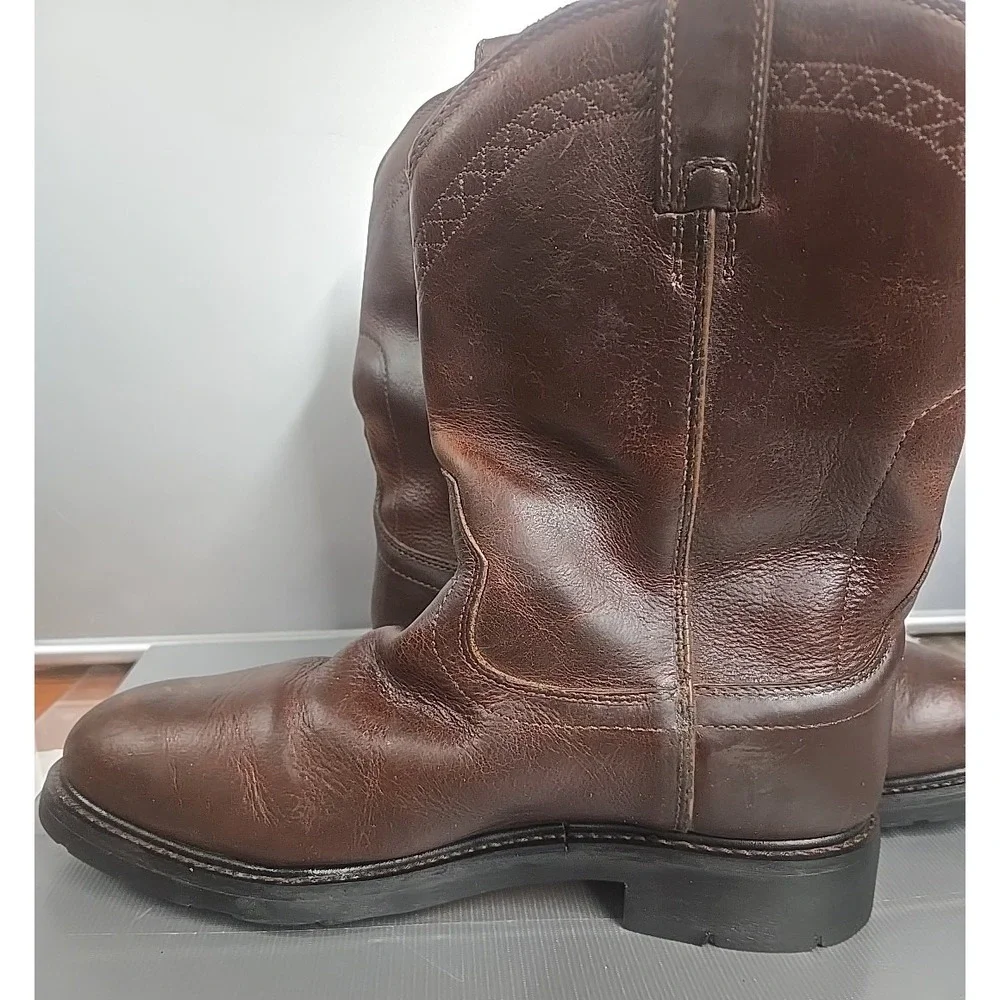 ARIAT ATS Boots Motorcycle Biker Riding Leather Engineer Brown 13 D